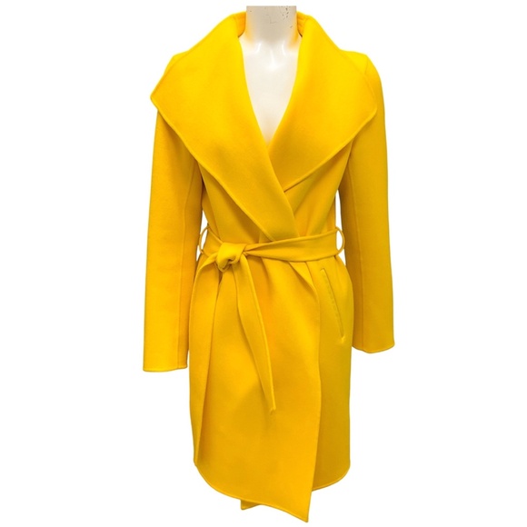 MACKAGE YELLOW LAILA BELTED WOOL COAT - Picture 1 of 4
